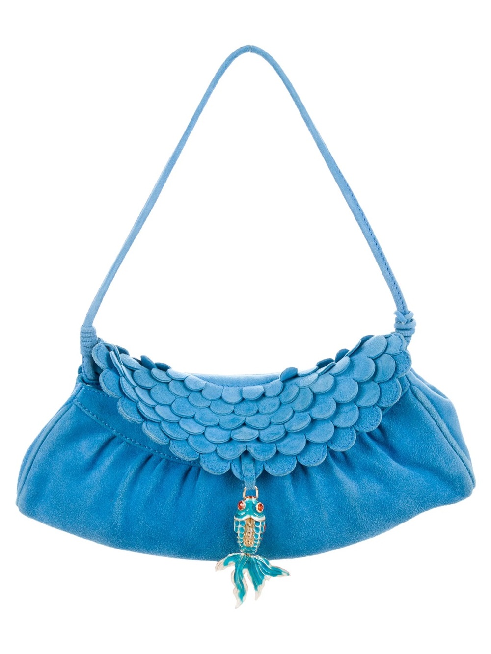 LOOKING FOR Celine Suede Shoulder Bag with Fish Charm